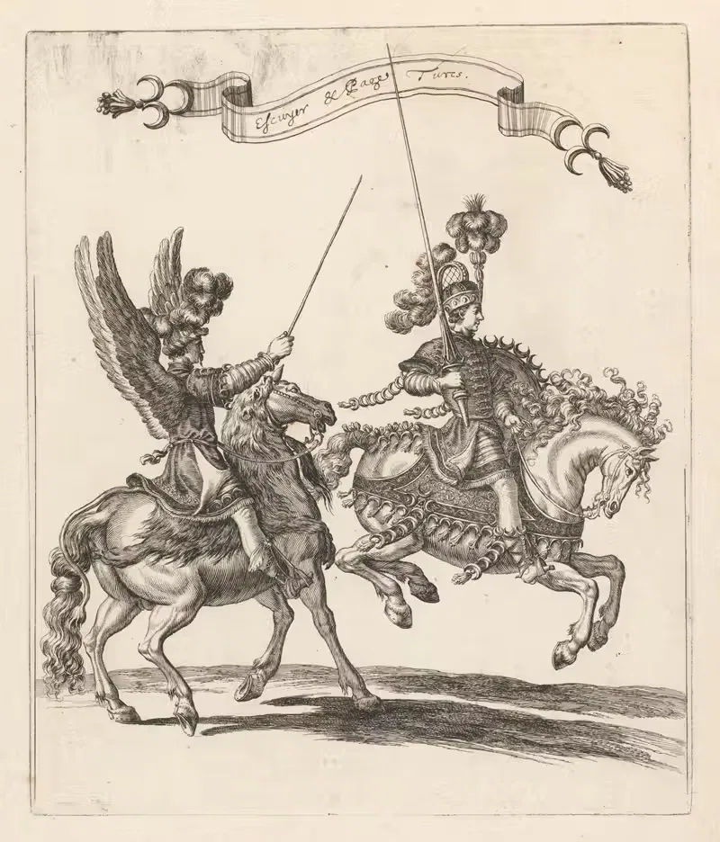 Эскюер и страус by Франсуа Шово, 1670 — digital art print download