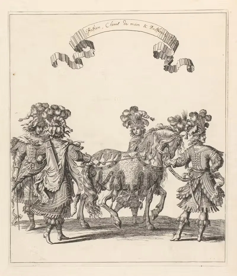 Estafier, Cheval de main et Palfrenier Persans — François Chauveau