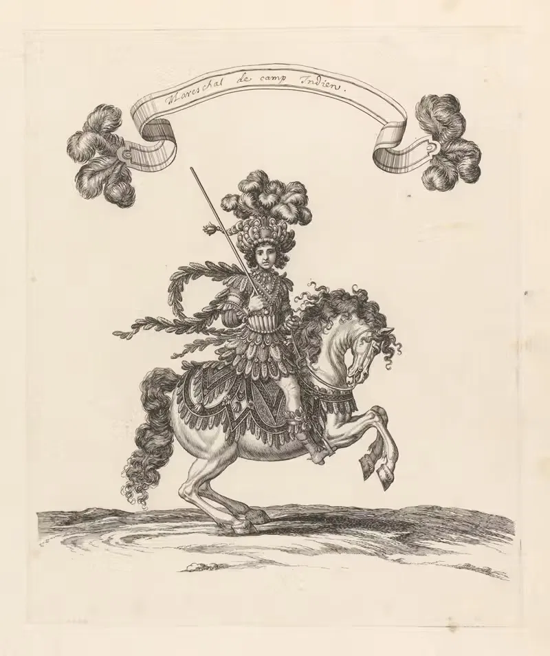 Mareschal de camp Indien by François Chauveau, 1670 — digital art print download