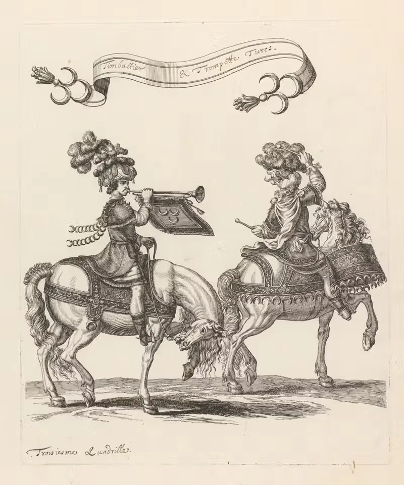Тимбаллер и турецкий трубач by Франсуа Шово, 1670 — digital art print download