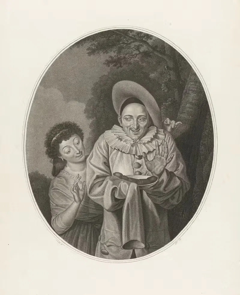 Пьеро с колбасой by Жак Луи Копия, 1774-1799 — digital art print download