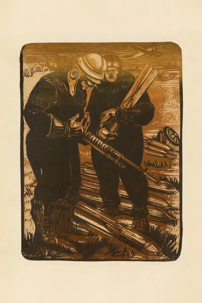 Bombardier et mitrailleur (Bomber and Machine Gunner) — Maurice Busset