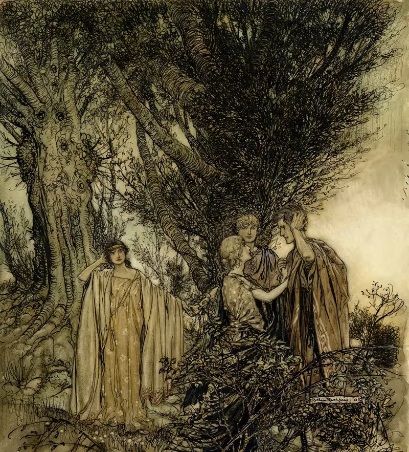 Are you sure that we are awake — Arthur Rackham
