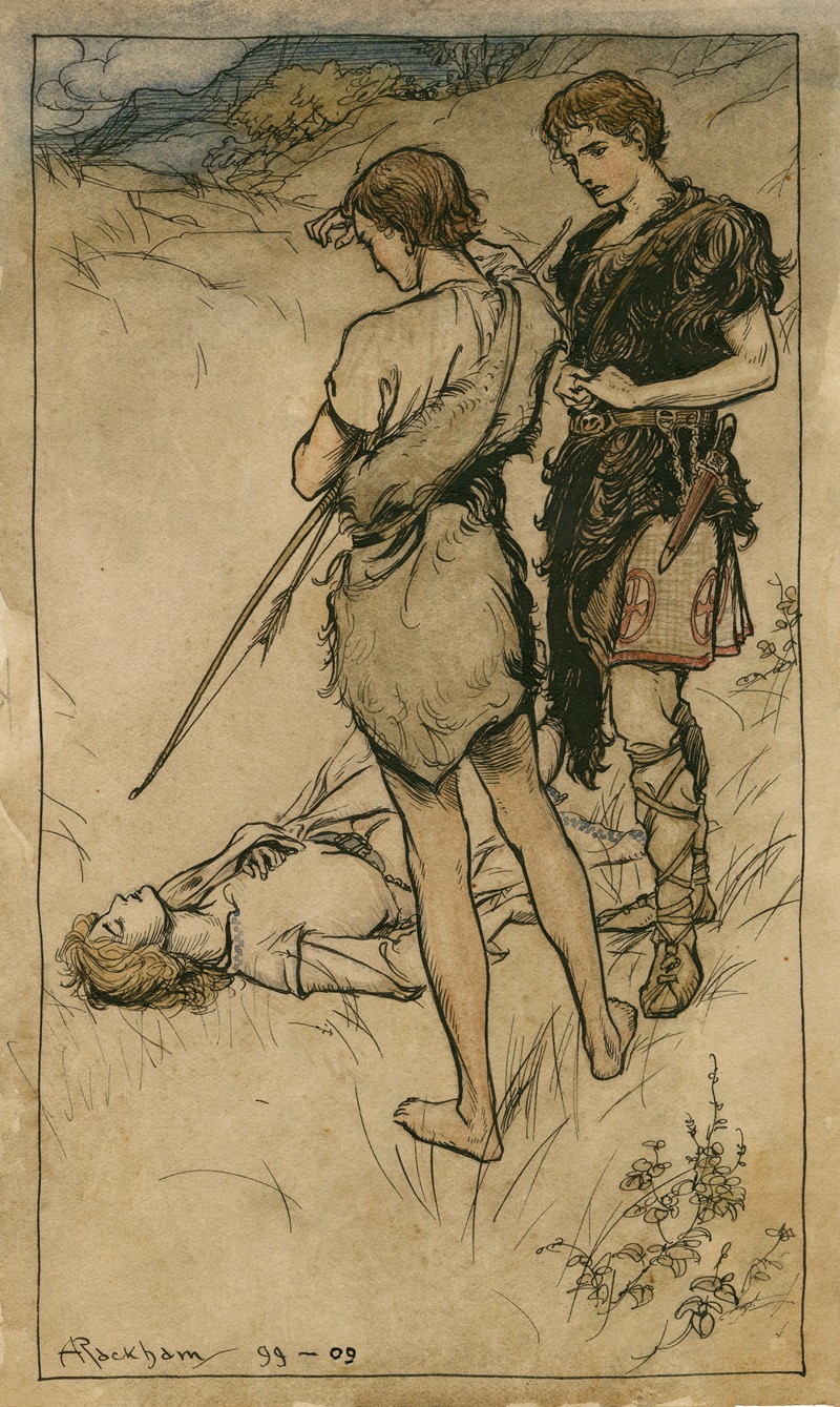 Плач по Имоджен by Артур Рэкхэм, 1899 — digital art print download