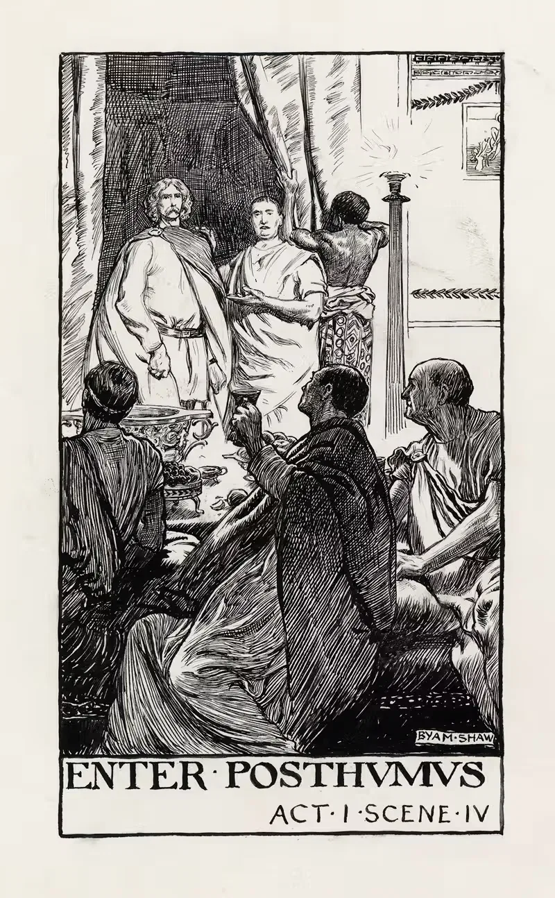 Симбелин; Вход Постумуса, Акт I, Сцена IV by Бьям Шоу, 1900 — digital art print download