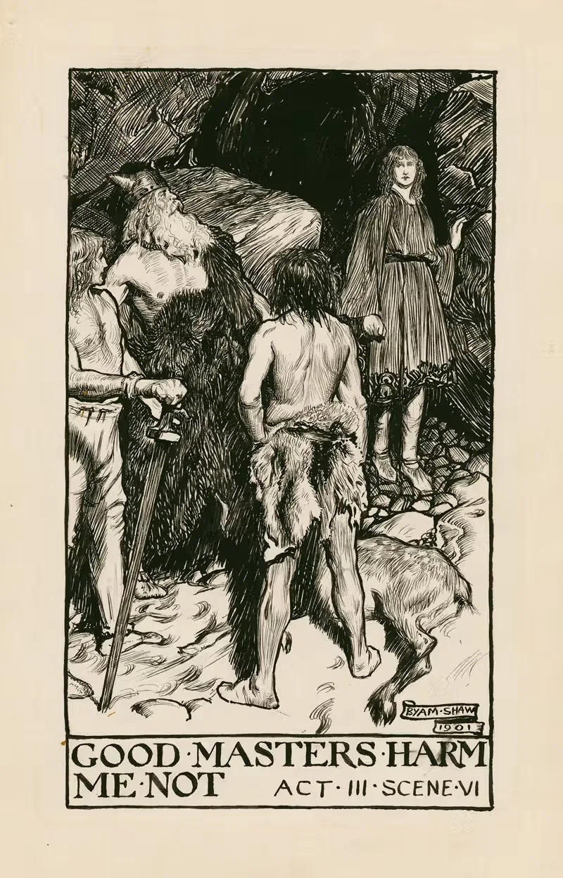 Cymbeline; Good masters harm me not Act III Scene VI — Byam Shaw