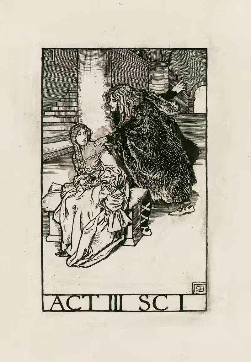 Гамлет; Акт III Сцена I by Бьям Шоу, 1900 — digital art print download