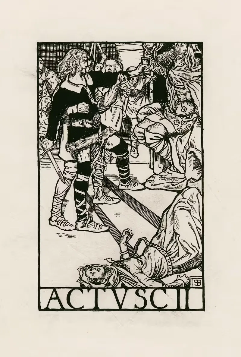 Hamlet; Act V Scene II by Byam Shaw, 1900 — digital art print download