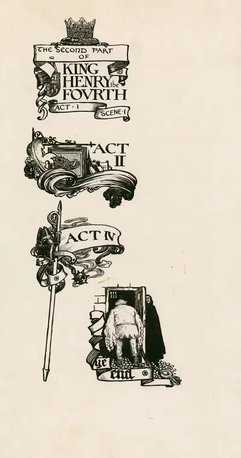 Генрих IV, часть 2; Заголовки by Бьям Шоу, 1900 — digital art print download