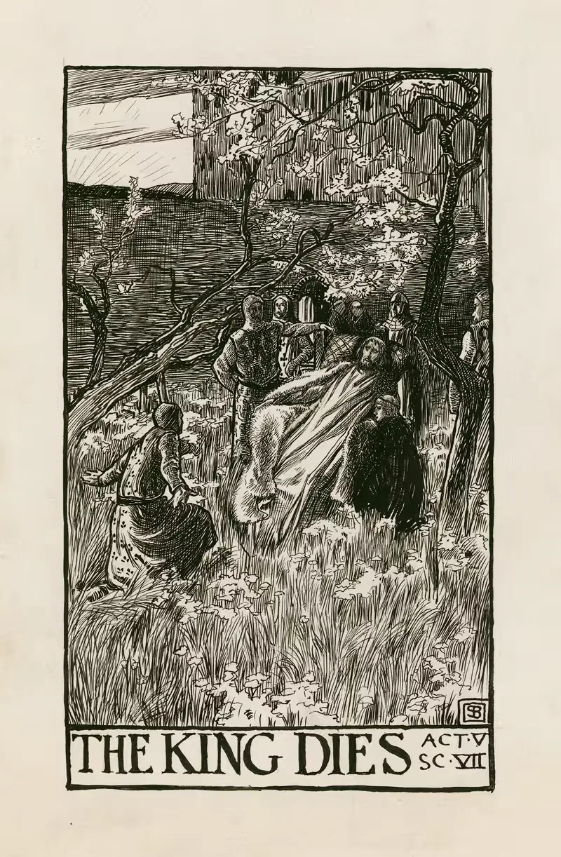 King John; The King dies Act V Scene VII — Byam Shaw