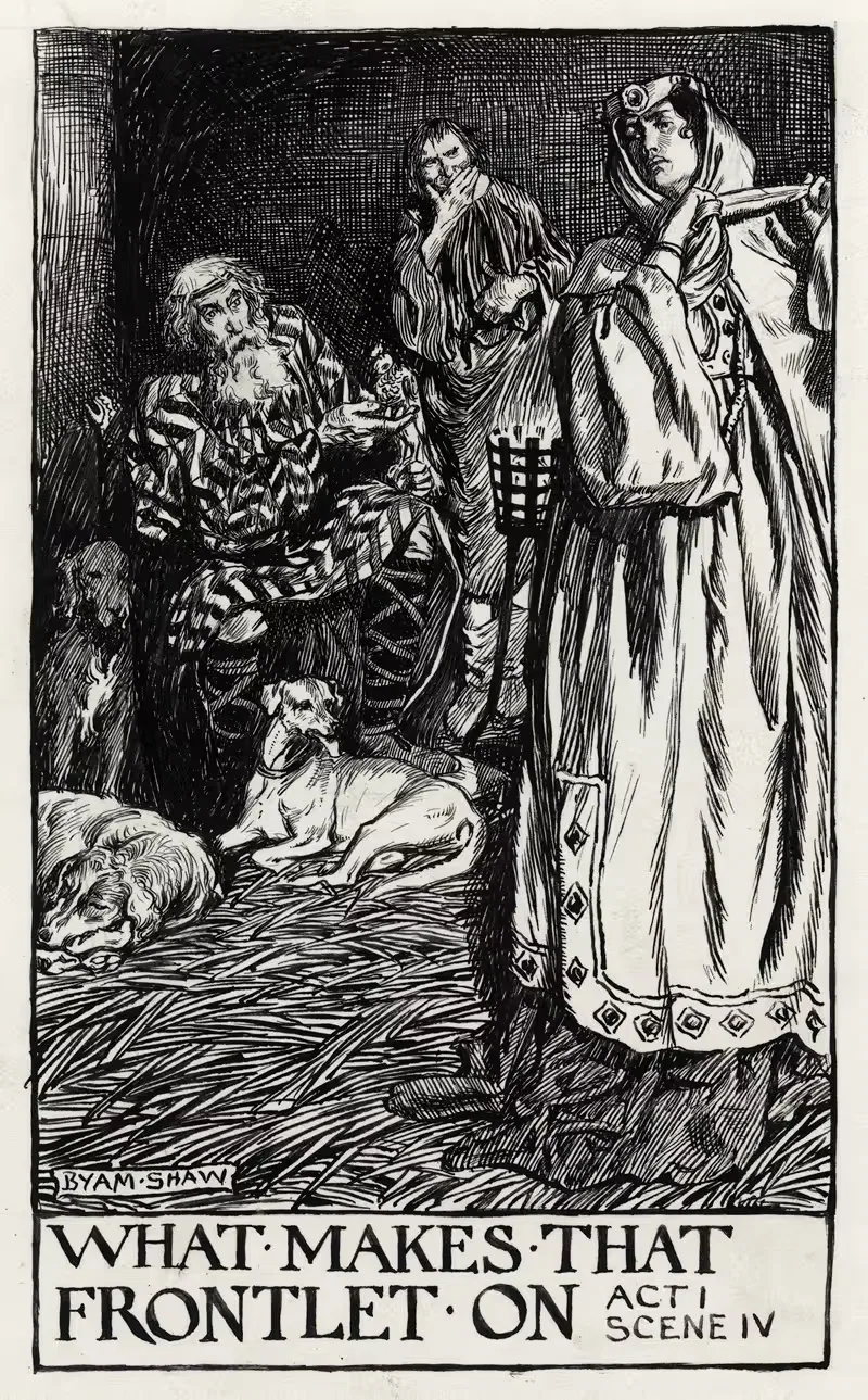 Король Лир; Что делает этот венок в Акте I Сцене IV by Бьям Шоу, 1900 — digital art print download
