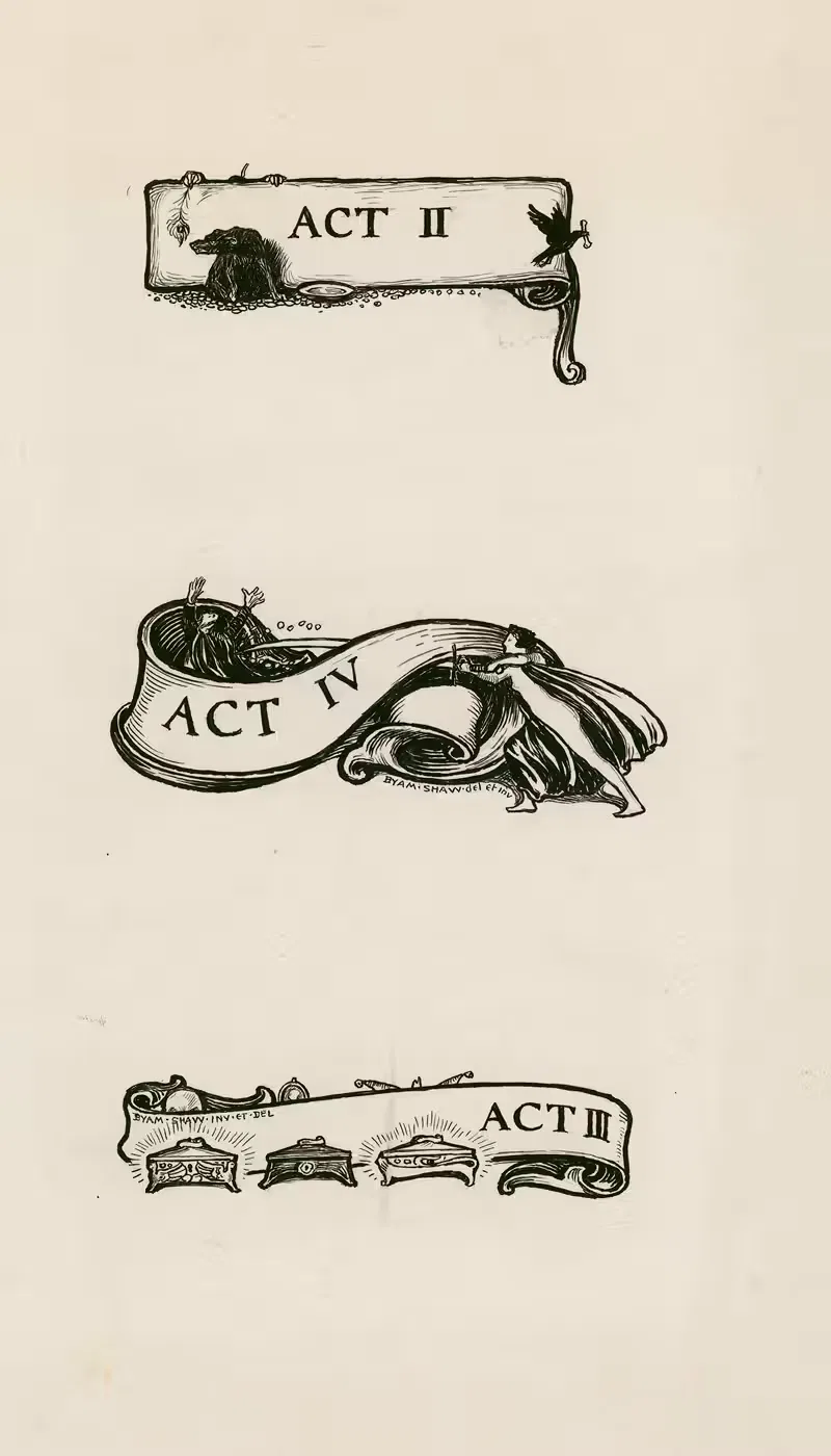 Merchant of Venice; Headings — Byam Shaw