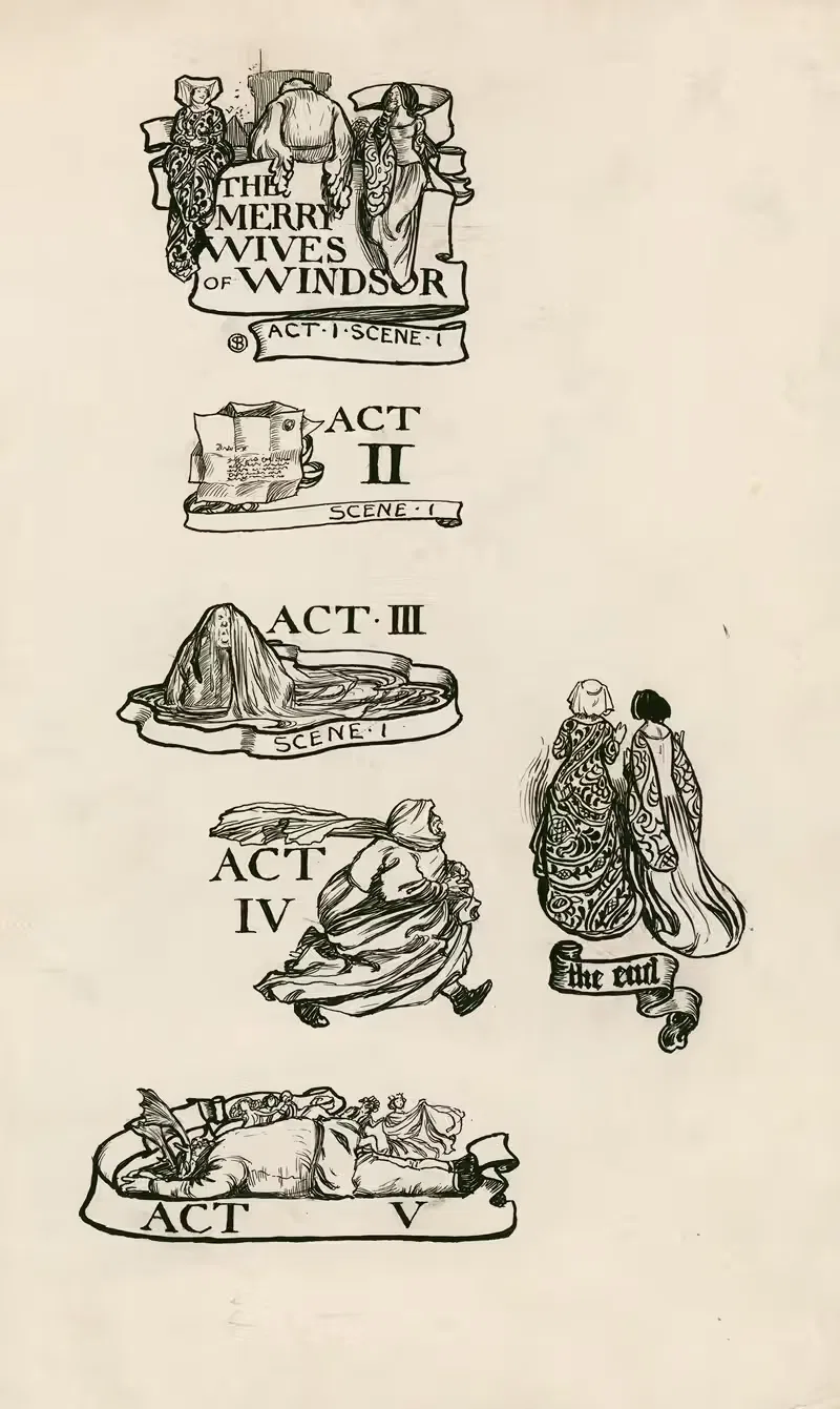 Merry wives of Windsor; Headings — Byam Shaw