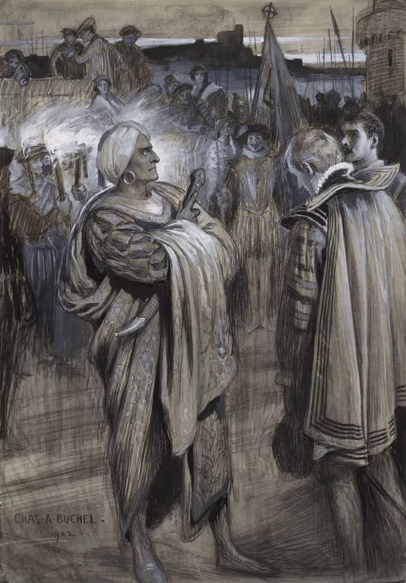Отелло, акт II, сцена 3 by Шарль Бюхель, 1902 — digital art print download