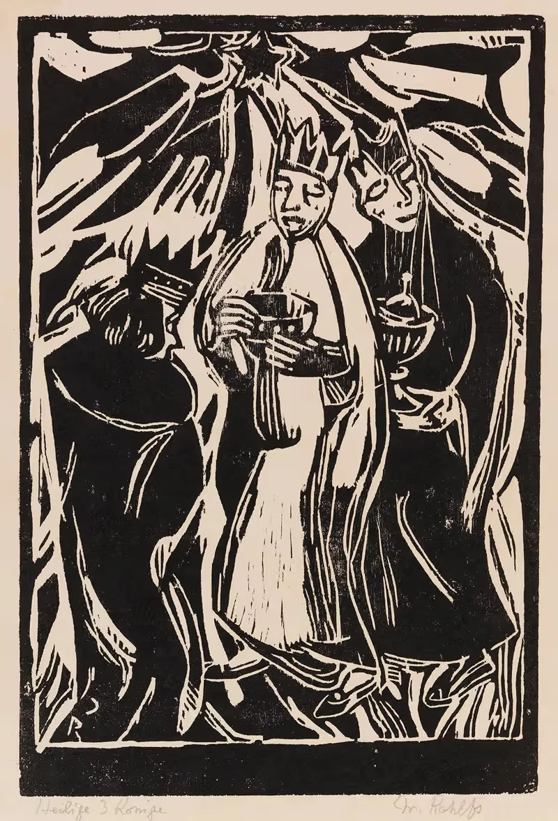 Святые три короля by Кристиан Рольфс, c1910 — digital art print download