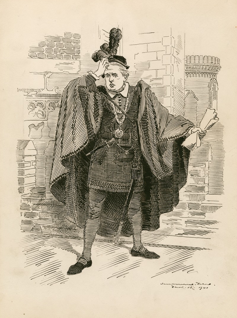 Hamlet by Edward Linley Sambourne, 1901 — digital art print download