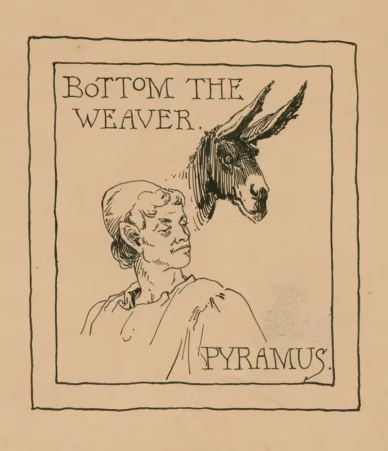 Сон в летнюю ночь; Боттом, ткач, Пyramus by Фанни Рейлтон, 1901 — digital art print download