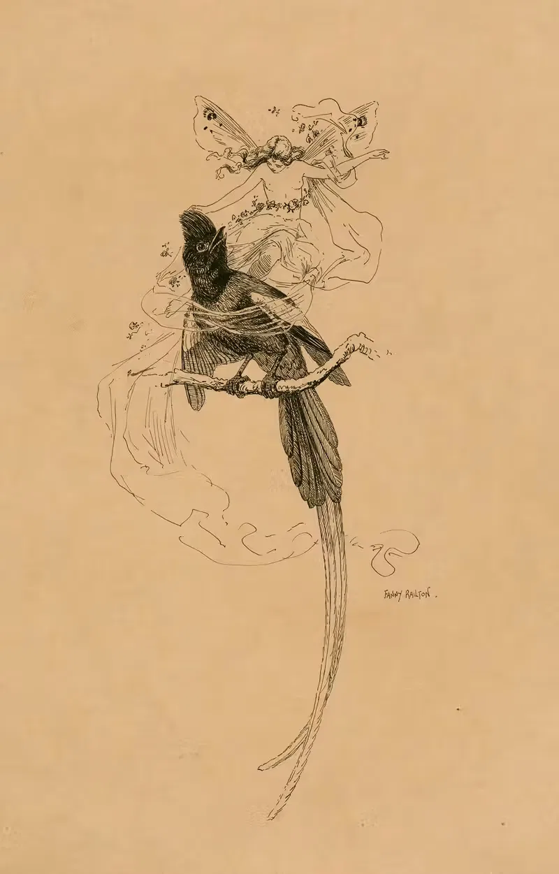 Иллюстрация из "Сна в летнюю ночь by Фанни Рейлтон, 1901 — digital art print download