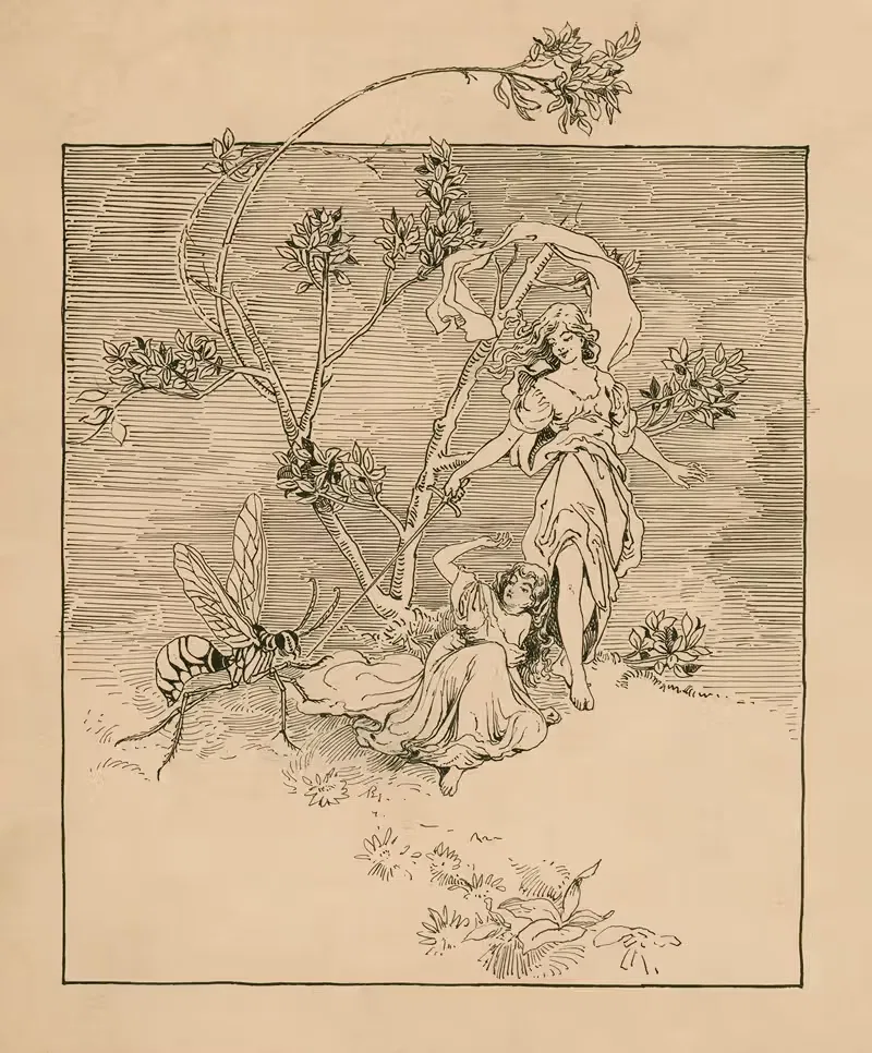 Иллюстрация к "Сну в летнюю ночь by Фанни Рейлтон, 1901 — digital art print download