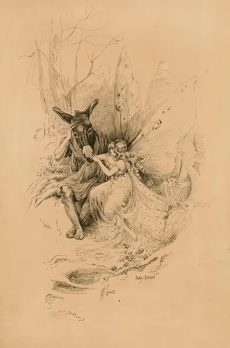 Иллюстрация к "Сну в летнюю ночь by Фанни Рейлтон, 1901 — digital art print download