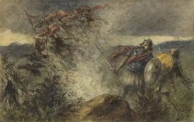 Macbeth, I, 3, the three witches appearing on the heath by Frederick Gilbert, 1867 — digital art print download