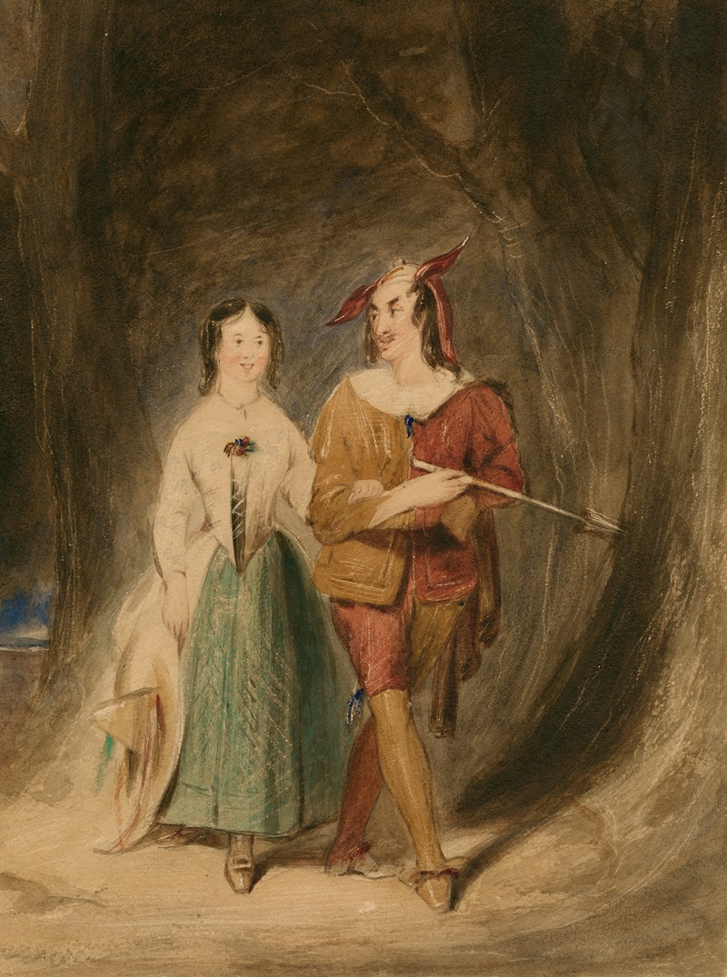 As you like it, Touchstone and Audrey by Henry Liverseege — digital art print download