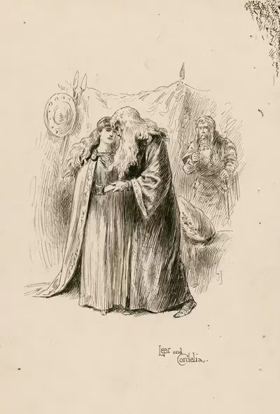 Лир и Корделия by Херберт Рейлтон, 1892 — digital art print download