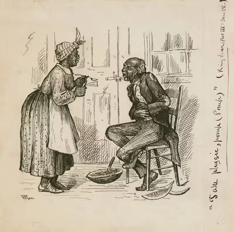 'Прими лекарство, пышность (Пышность)' (Король Лир, акт III, сцена IV) by Говард Пайл, 1876 — digital art print download