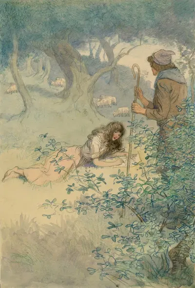Иллюстрации к Как вам это нравится Пл.24 by Хью Томсон, 1901-1910 — digital art print download