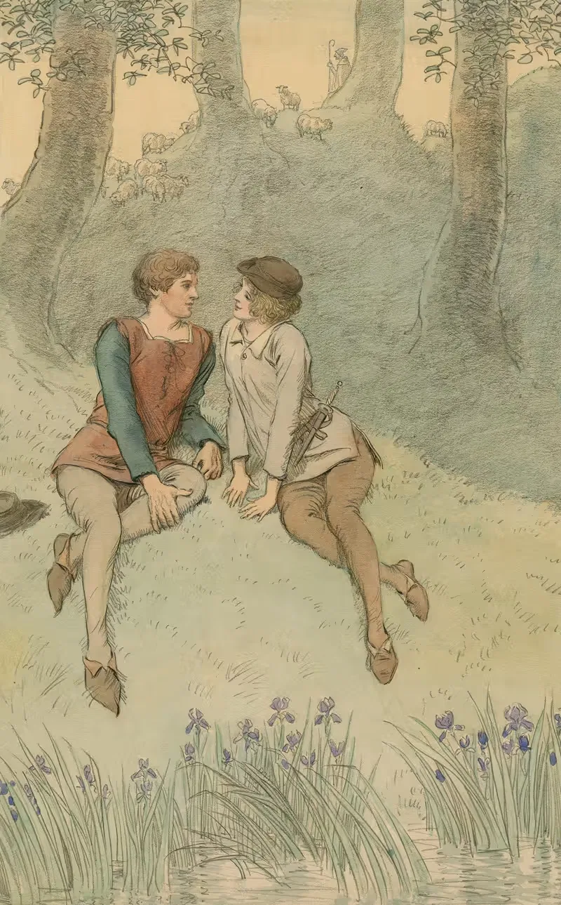 Illustrations to As you like it Pl.25. Иллюстрации к Как вам это понравится — Хью Томсон