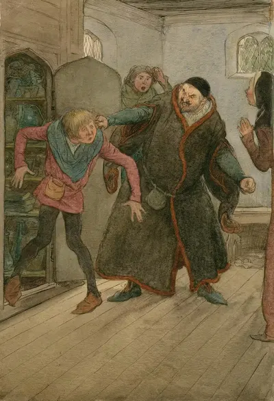 Иллюстрации к "Веселым женам Виндзора" Пл.09 by Хью Томсон, 1910 — digital art print download