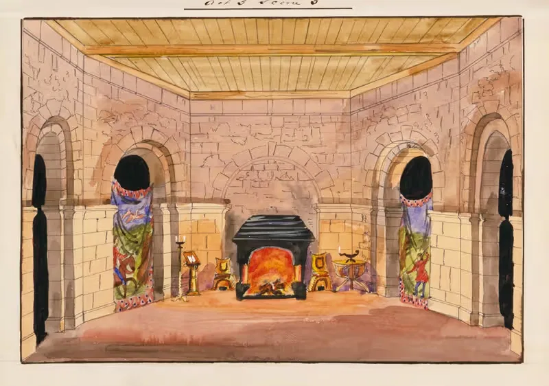 Полуоктогонная комната с камином (Акт 3, сц.3) by Джон К. Чэпмен и Ко., 1859 — digital art print download