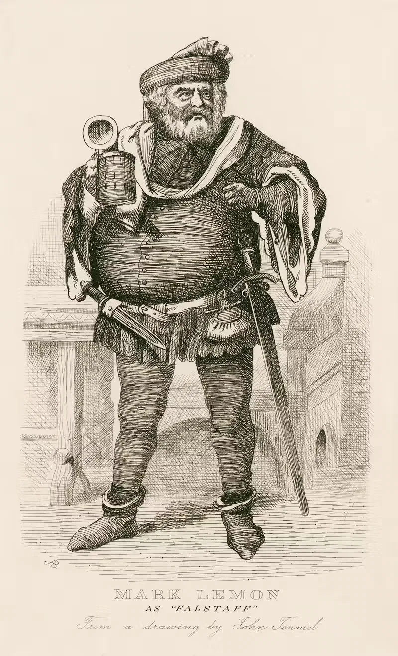 Mark Lemon as 'Falstaff' by Sir John Tenniel — digital art print download