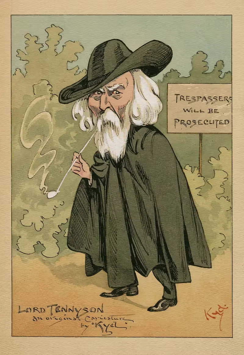 Alfred Tennyson by Joseph Clayton Clarke (Kyd) — digital art print download