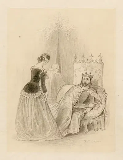 King John ; King Henry VI ; All's well that ends well 1 by Joseph Kenny Meadows, 1843 — digital art print download