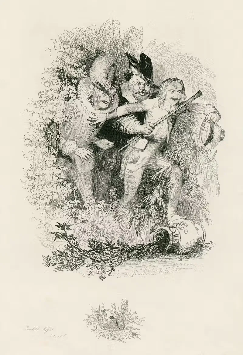 Двенадцатая ночь, а. II, с. 5 by Джозеф Кенни Медоус, 1845 — digital art print download