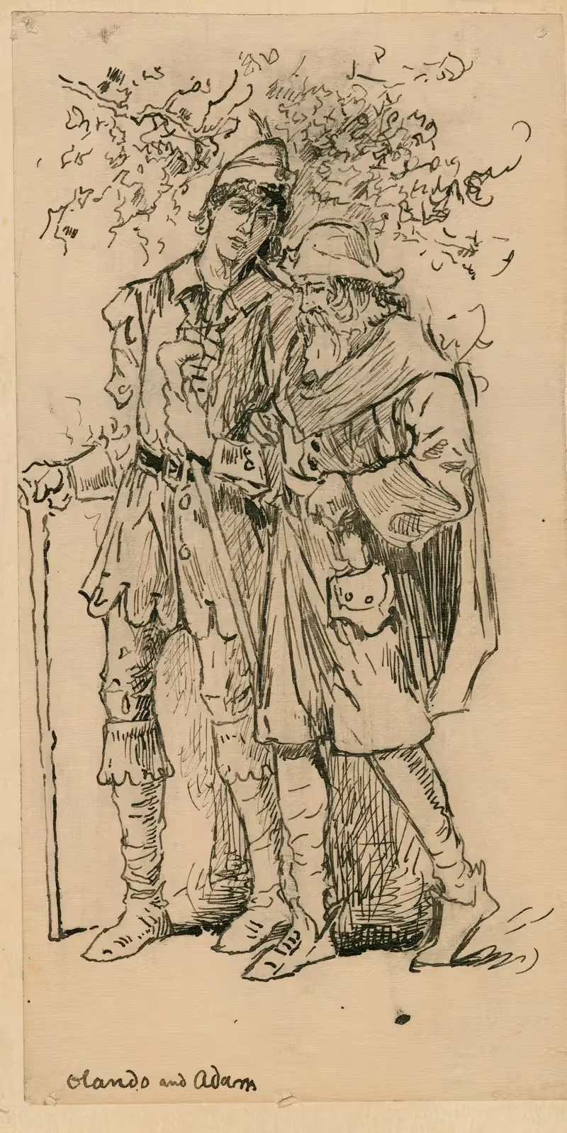 Olando and Adam by Louis Rhead, 1917-1918 — digital art print download