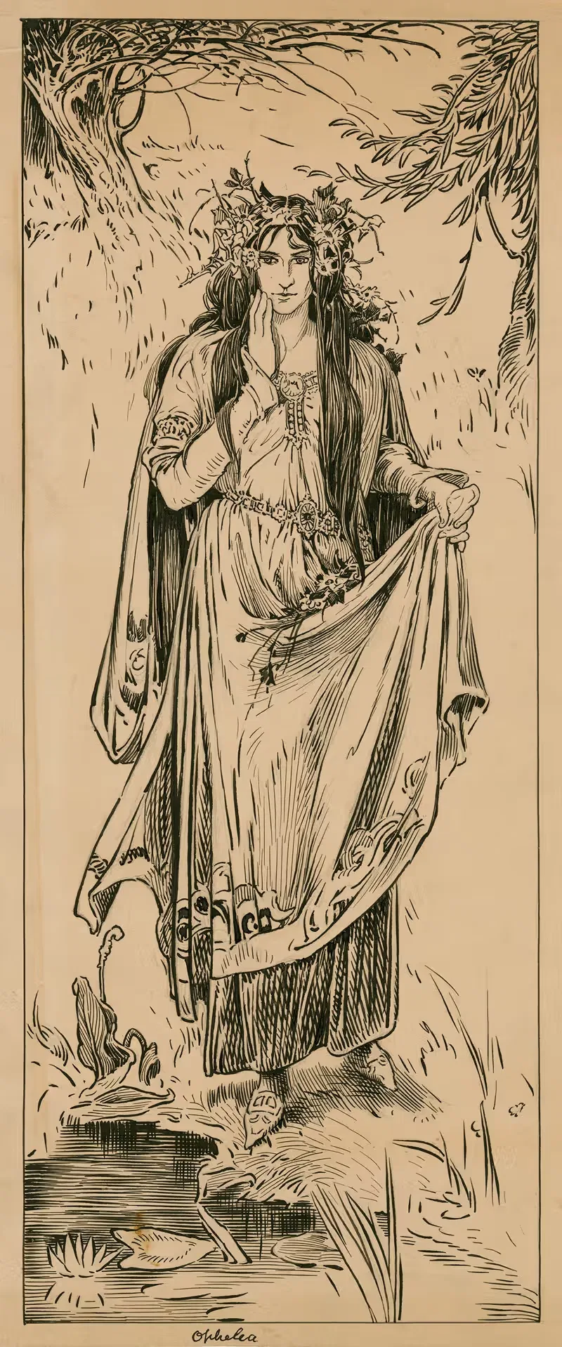 Офелия by Луи Рид, 1917-1918 — digital art print download
