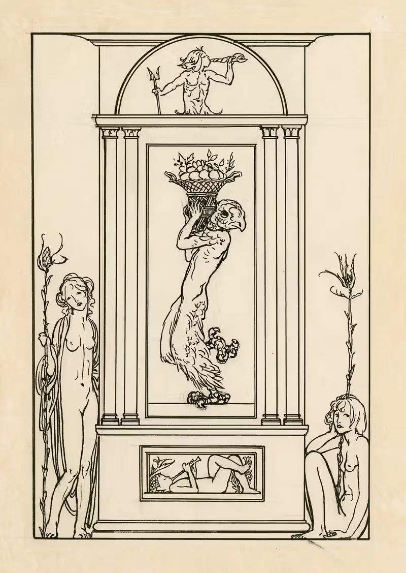 Frontispiece to act 3 of The tempest — Robert Anning Bell