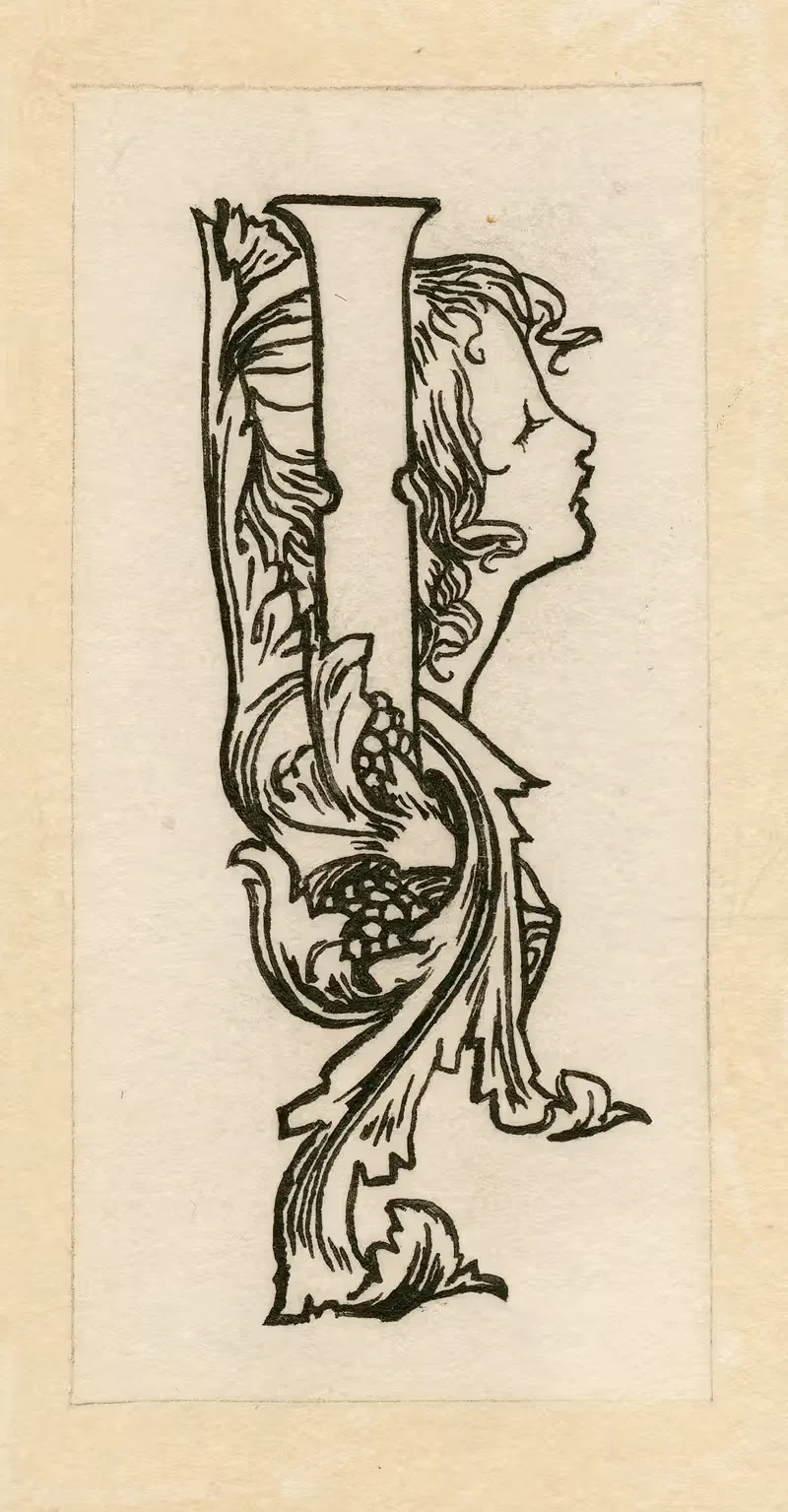 lluminated initial for Bell's edition of The tempest — Robert Anning Bell