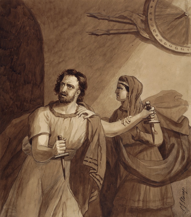 Макбет и леди Макбет by Самуэль Джон Стамп — digital art print download