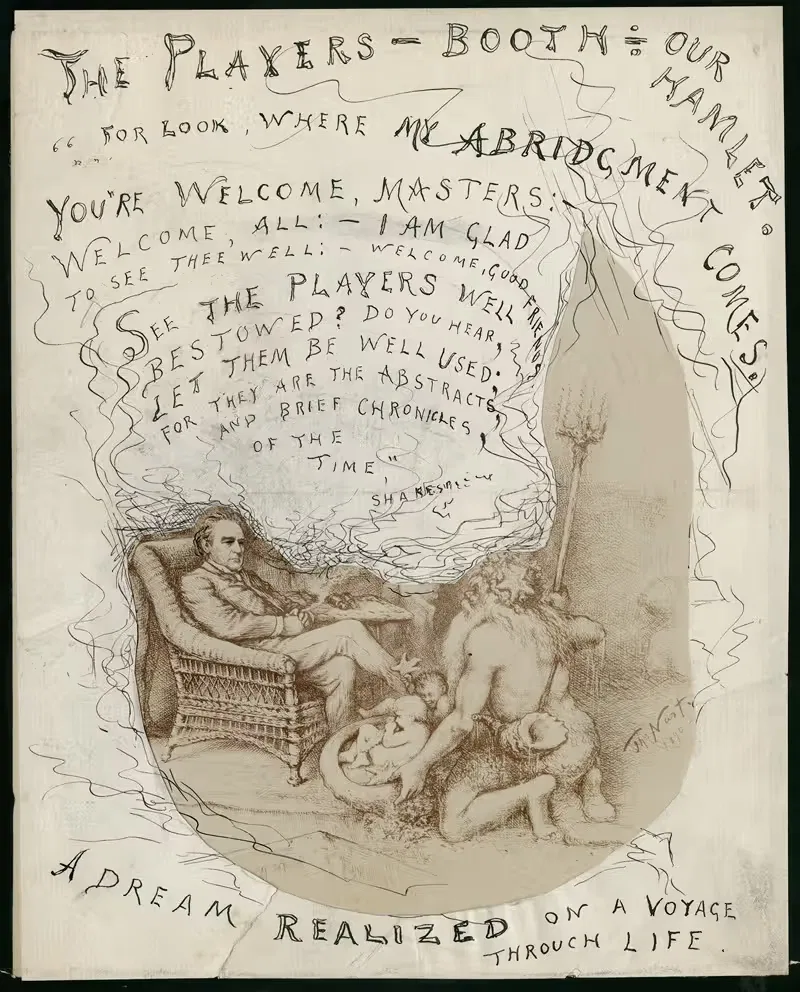 Игроки, Бут, наш Гамлет by Томас Наст, 1890-1899 — digital art print download