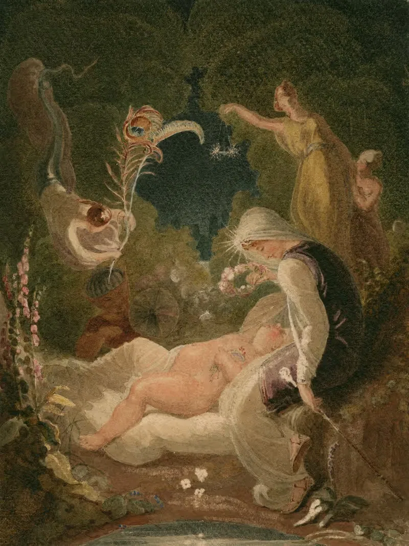 Shakespeare the infant, surrounded by sprites and muses — Thomas Uwins