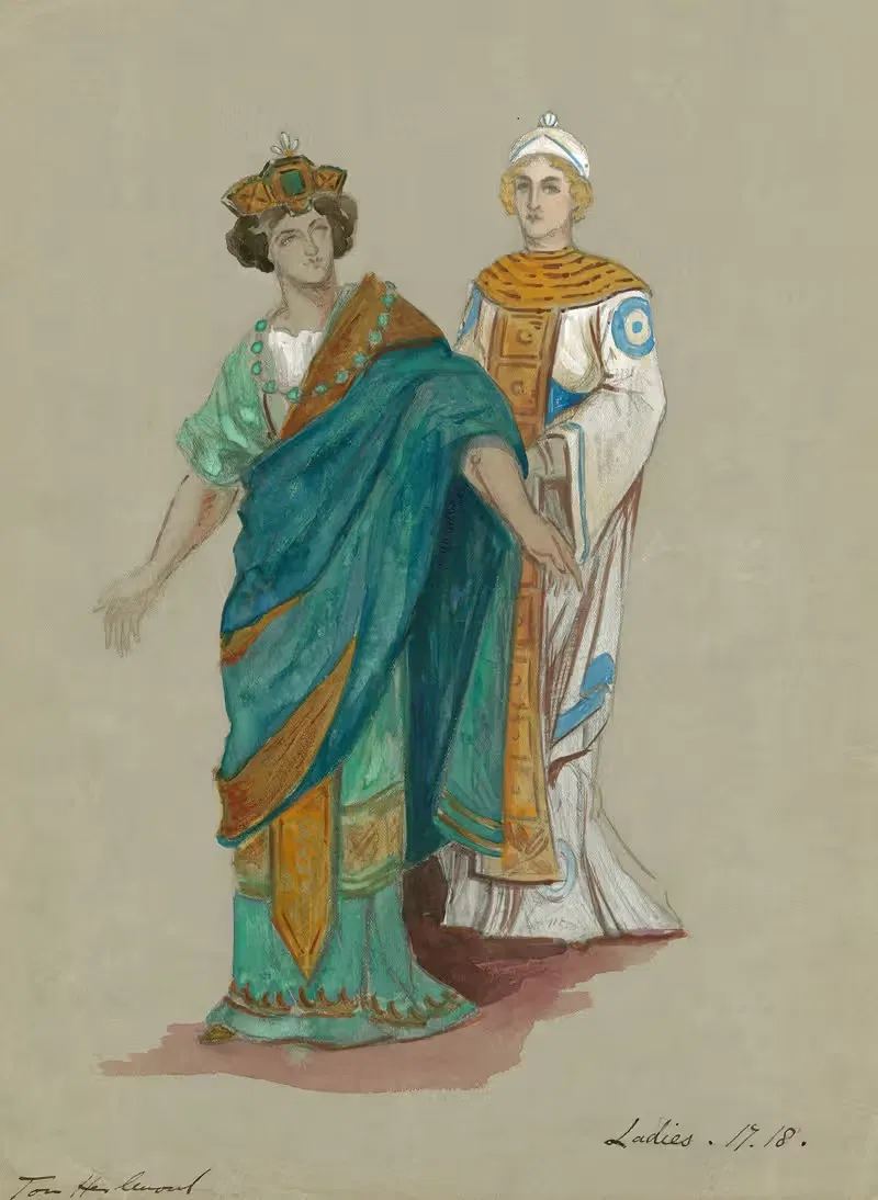 Зимняя сказка; Леди3 by Том Хеслвуд, 1904 — digital art print download
