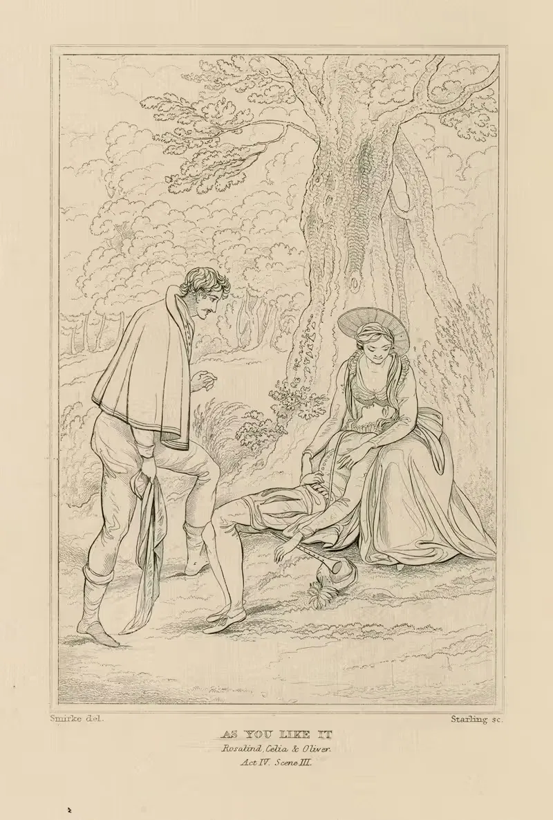 As you like it, Rosalind, Celia & Oliver — William Francis Starling