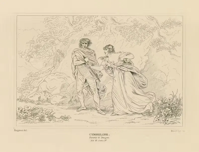 Cymbeline; Pisanio & Imogen, act III, scene IV — William Francis Starling