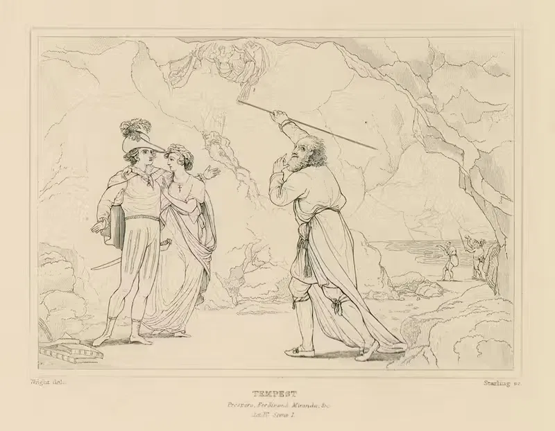 Tempest; Prospero, Ferdinand, Miranda, &c., Act IV, scene I — William Francis Starling