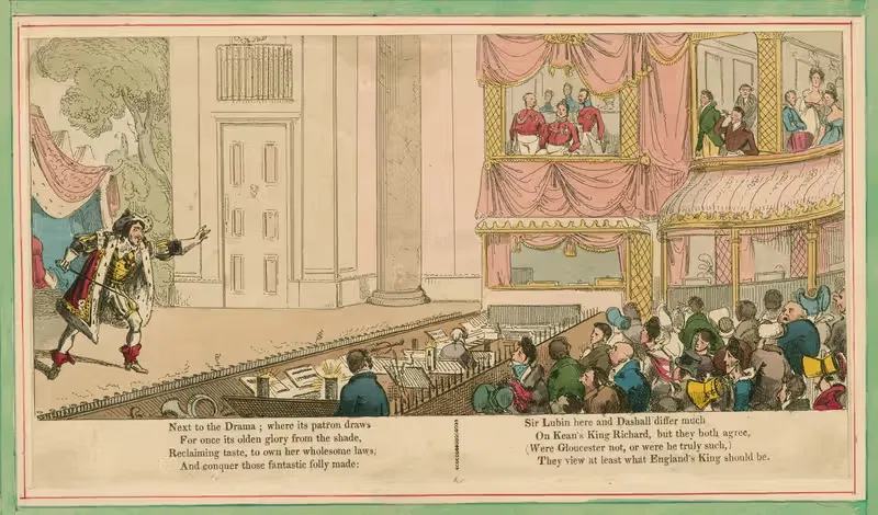 Lubin watching Edmund Kean perform Richard III — William Heath