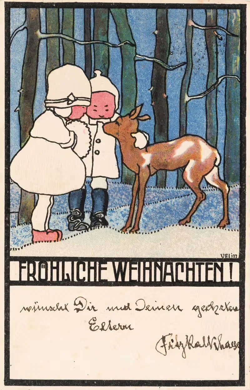 Nr. 877: Новогодняя открытка by Антон Велим, 1912 — digital art print download