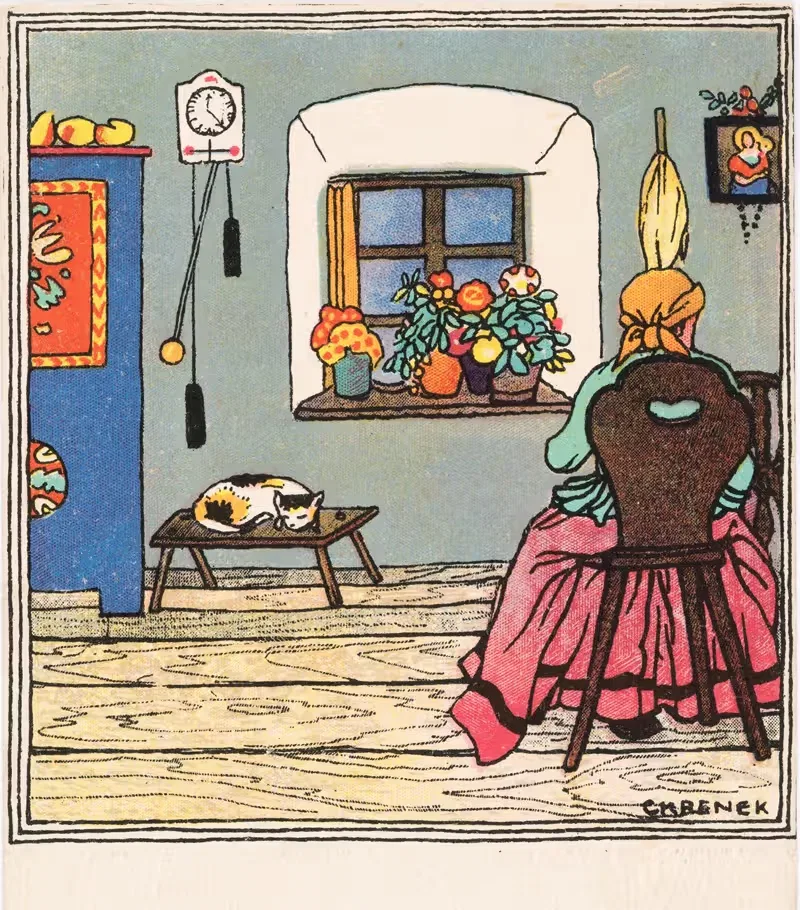 № 908: Крестьянинская комната by Карл Кренек, 1912 — digital art print download